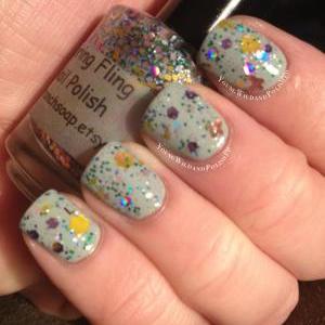 Nail Polish - Spring Fling - Flower And Butterfly..
