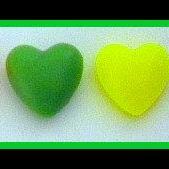 Soap - Puffy Hearts In Neon Colors - 12 Soaps -..