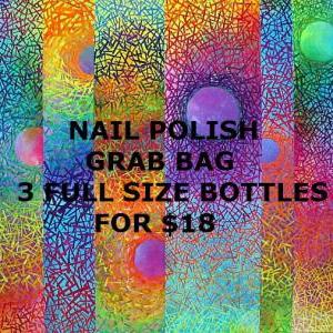 Nail Polish Grab Bag - 3 Full Size Bottles Chosen..