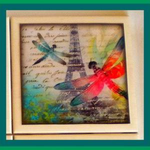 Coaster - Ceramic Tile - Dragonflies - Paris