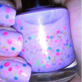 Glow-in-the-dark Glitter Nail Polish - - Lavender..