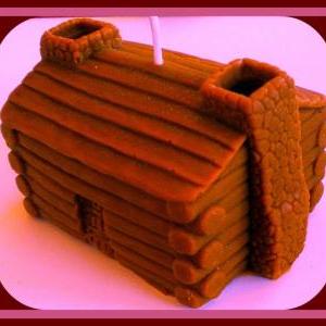 Soy Candle - Log Cabin - 3 Dimensional - Candle