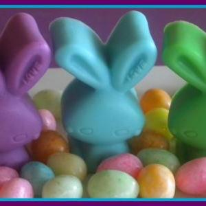 Soap - Rabbit - Set Of 3 - Lavender, Pastel Blue,..