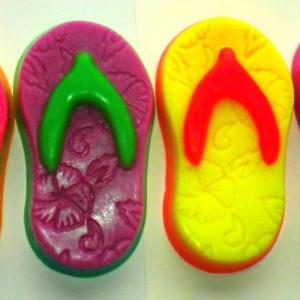 Soap - Flip Flop Soap - Bright Neon Colors - Luau..