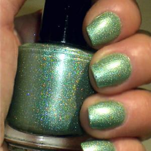 Green Holographic Nail Polish - -..
