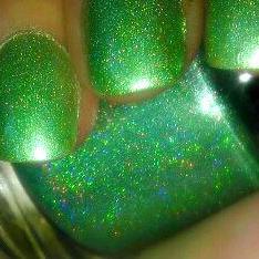 Green Holographic Nail Polish - -..