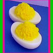 Soap - Deviled Eggs - Set of 2 - Eggs - Gag Gift - Prank - Cucumber Melon Scented