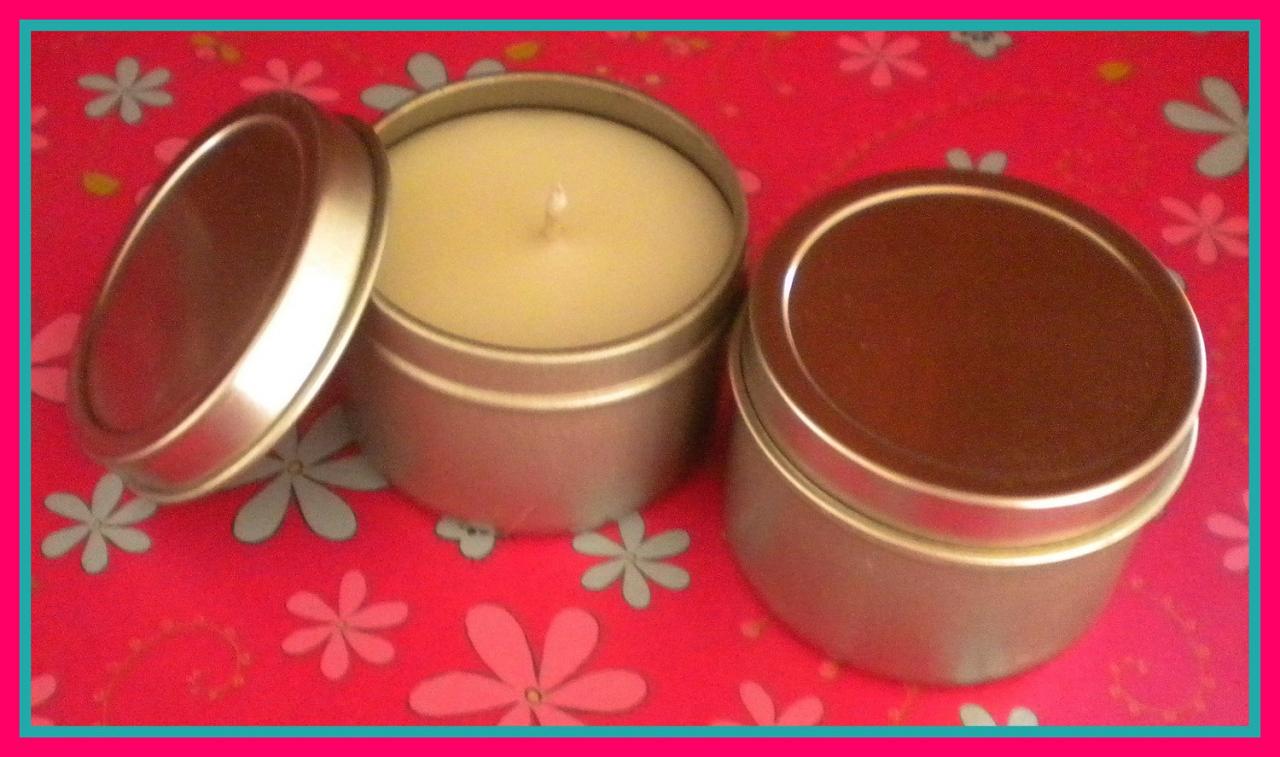 Soy Candle - French Vanilla Scented - Travel Candle - 2 Oz