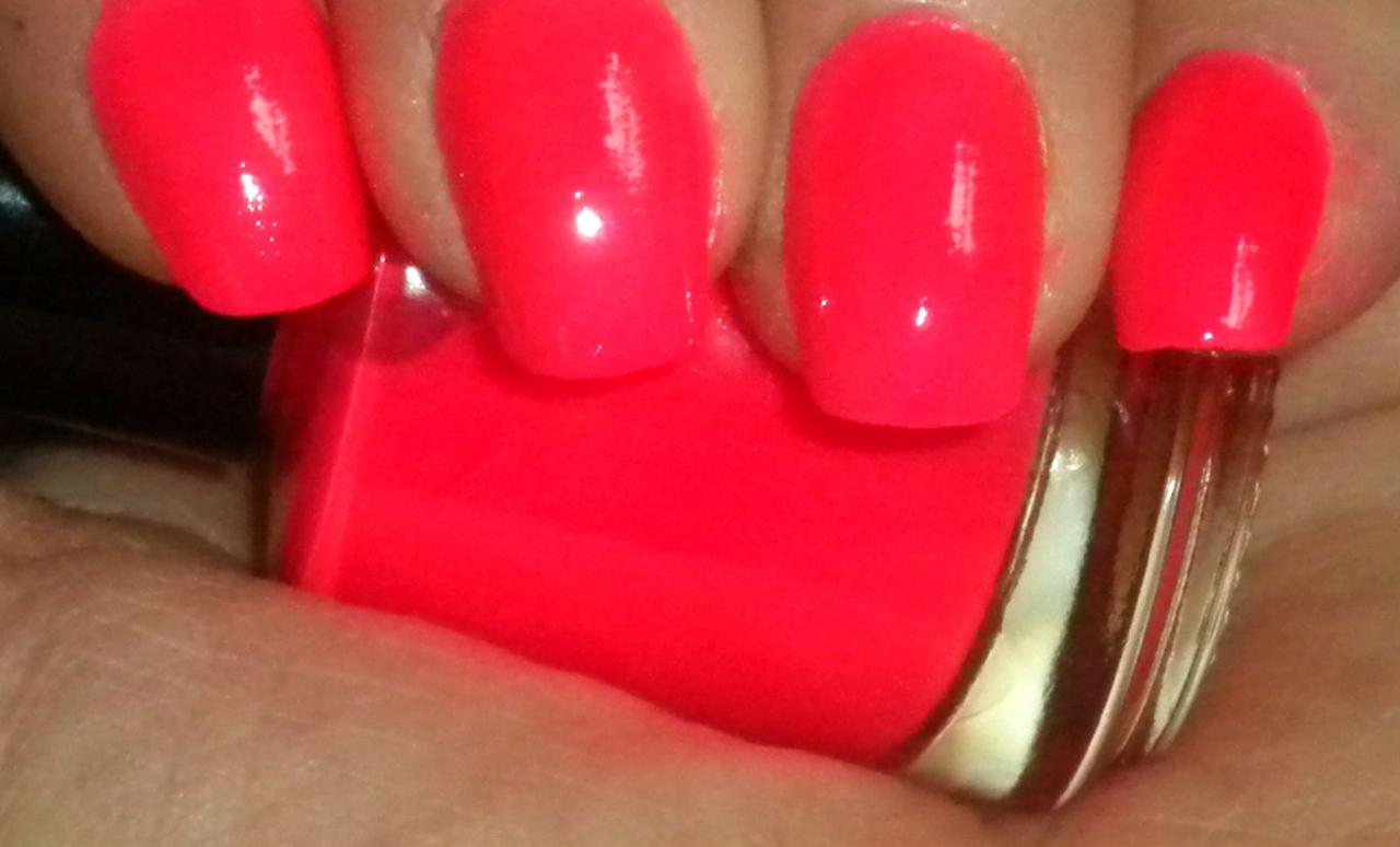 Glow-in-the-dark Fluorescent Pink Nail Polish - Flamingo - Custom Nail Lacquer - Full Size Bottle