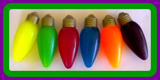 Christmas Soap - Christmas Light Bulb Soap - You Choose Scent And Color- Party Favors