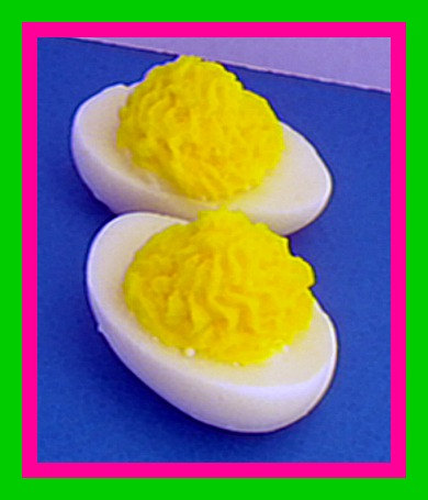 Soap - Deviled Eggs - Set Of 2 - Eggs - Gag Gift - Prank - Cucumber Melon Scented