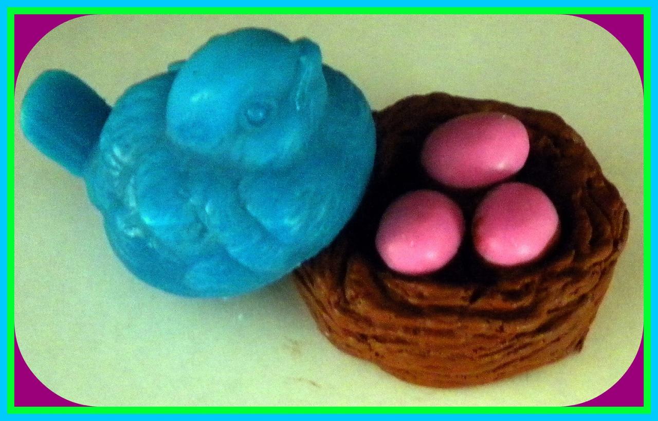 Soap - Bird's Nest With Eggs And Bird - Bird - Nest - You Choose Colors And Scent