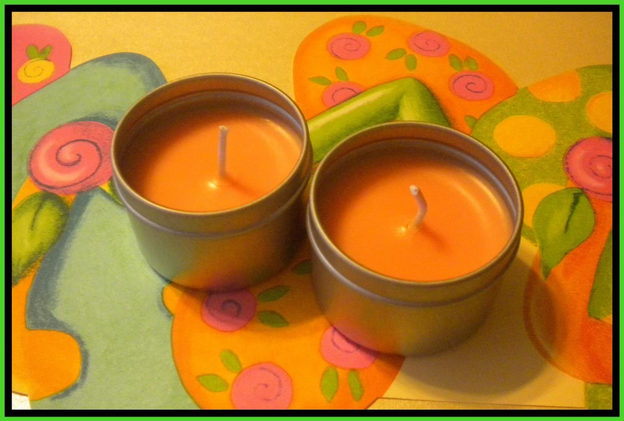 Candle - Soy Candle - Mango Papaya Scented - 2 Oz - Travel Size