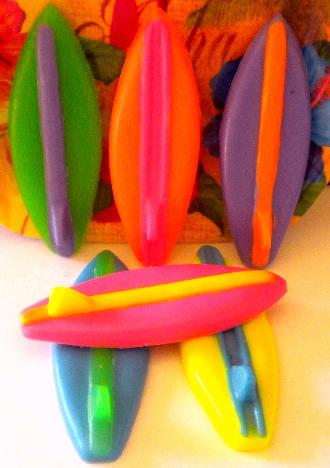 Soap - Surf Boards - 6 Soaps - Party Favors - Birthdays - Luaus - Tropical Parites