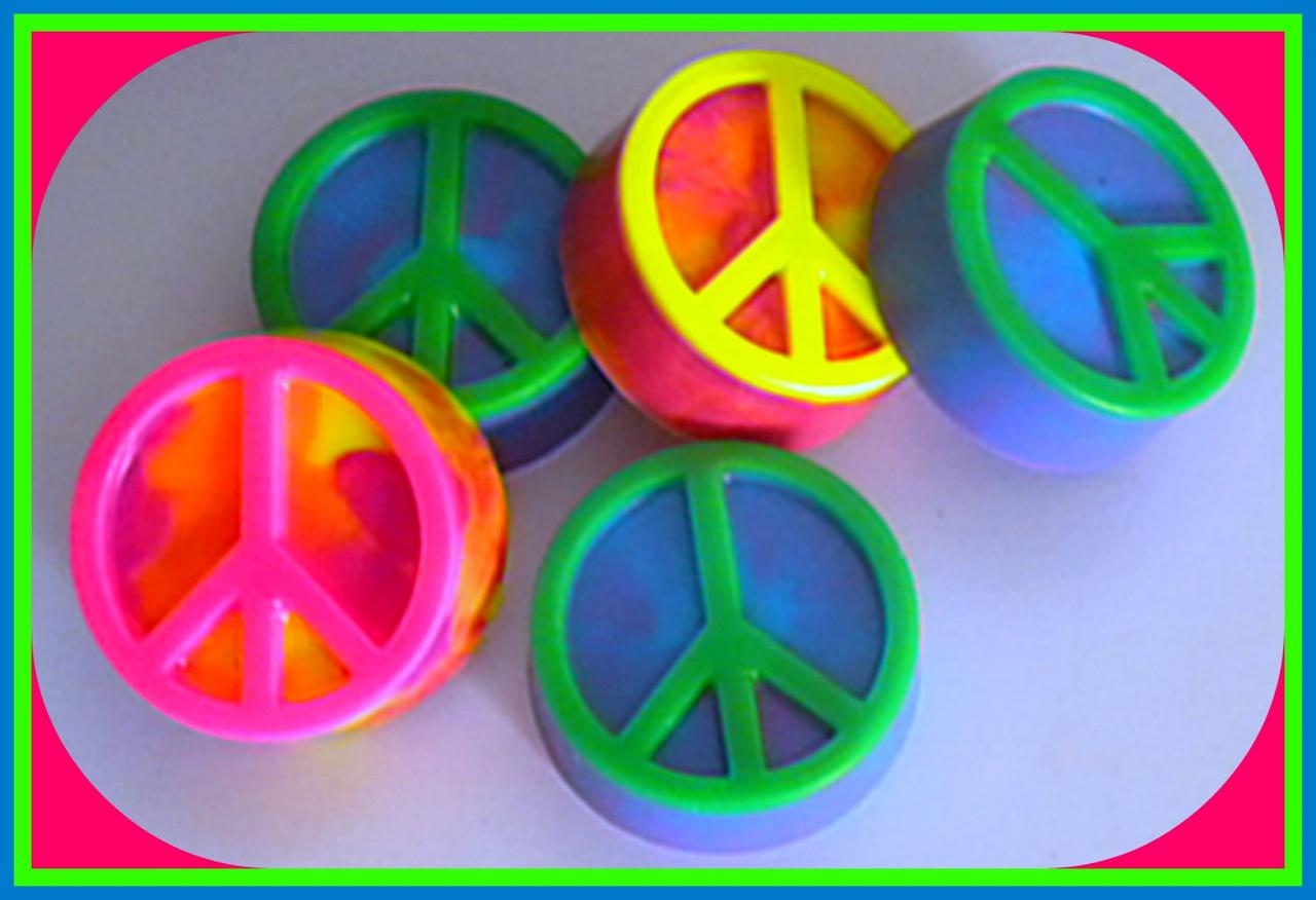 Soap - Tie Dye - Peace Sign - Retro - Hippie - Choose Your Colors And Scent