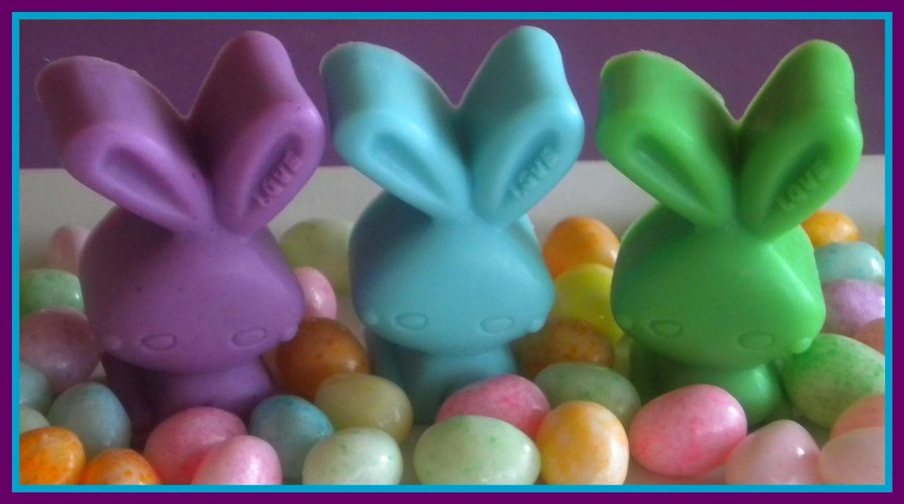 Soap - Rabbit - Set Of 3 - Lavender, Pastel Blue, Pastel Green