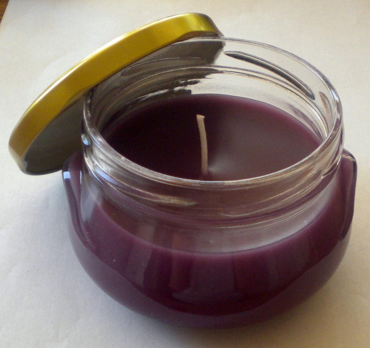 Candle - Soy Candle - Black Raspberry Vanilla - 8 Oz - Purple Candle