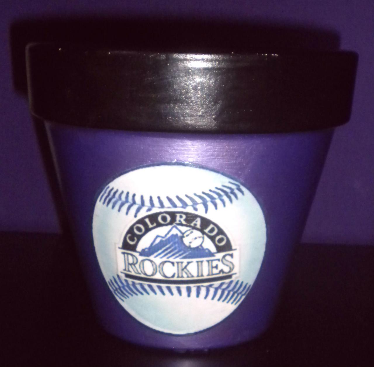 Hand Painted Planter Pot - Sports Team Custom Planter/caddy - 6 Inch - Made To Order